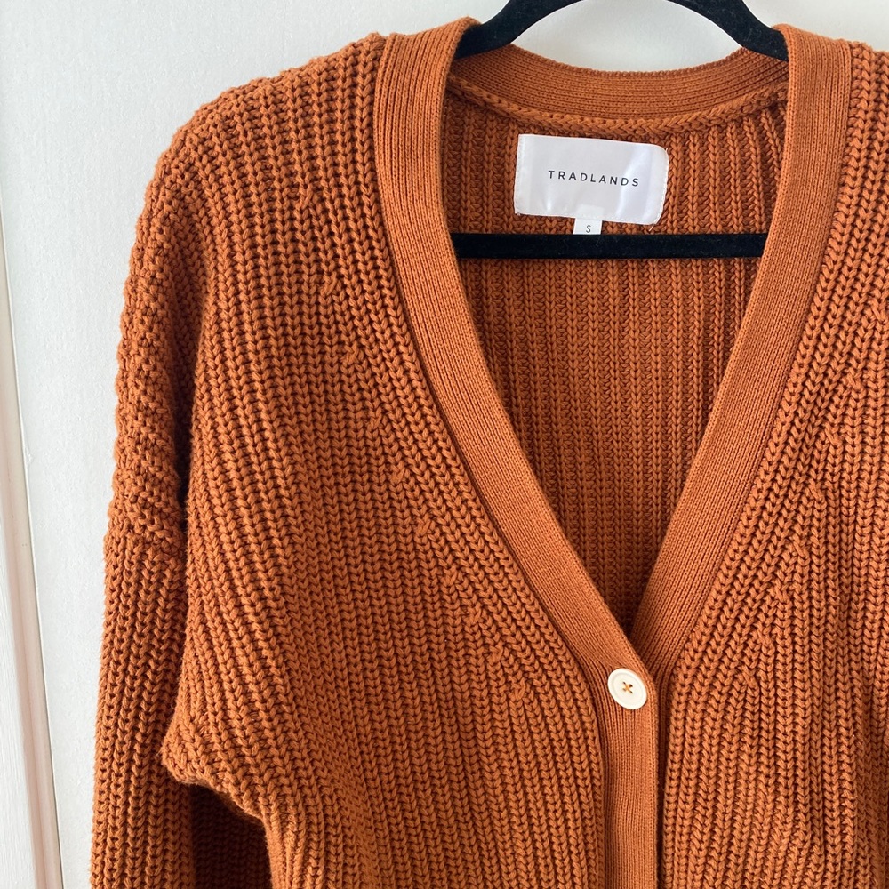 Tradlands SHELTER COTTON CARDIGAN SIENNA Size a small
